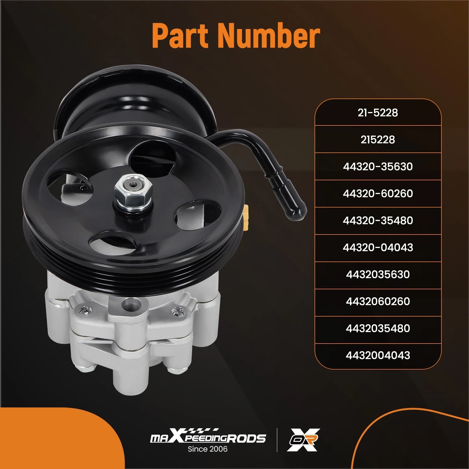 Power Steering Pump with Pulley & Reservoir for Toyota Tacoma L4 2.7L (1996–2001)