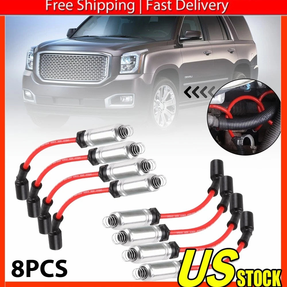 Set of 8 Spark Plug Wires for Chevy Silverado 1500 GMC Sierra