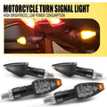 4X Motorcycle Turn Signals Blinker Light for Yamaha Honda Kawasaki (Smoke Amber)