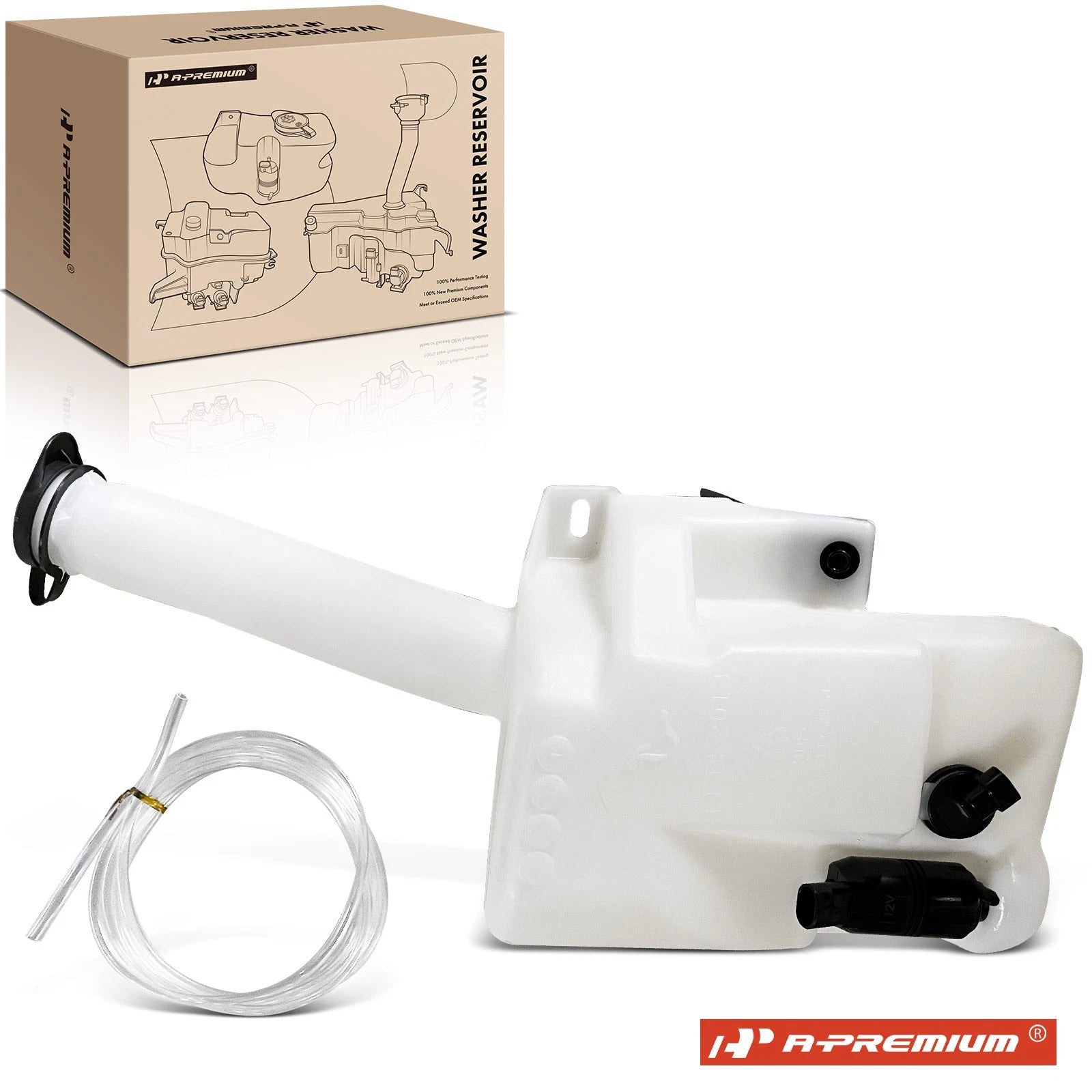 Windshield Washer Reservoir with Pump & Cap for Buick LeSabre (2000–2005)