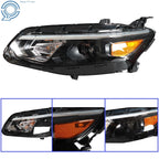 Projector Headlight for Chevy Malibu (2016-2018) Black Clear Lens Left
