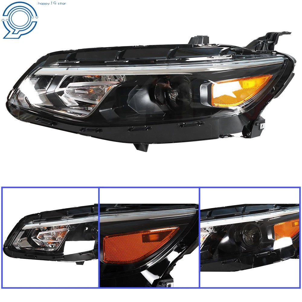 Projector Headlight for Chevy Malibu (2016-2018) Black Clear Lens Left