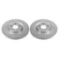Set of 2 Powerstop Brake Discs for Audi A4 Quattro S4 A6 Q5