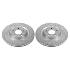Set of 2 Powerstop Brake Discs for Audi A4 Quattro S4 A6 Q5