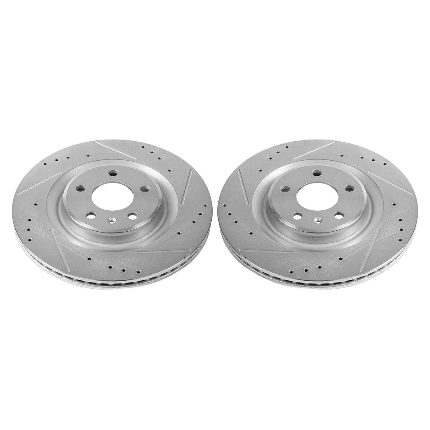 Set of 2 Powerstop Brake Discs for Audi A4 Quattro S4 A6 Q5