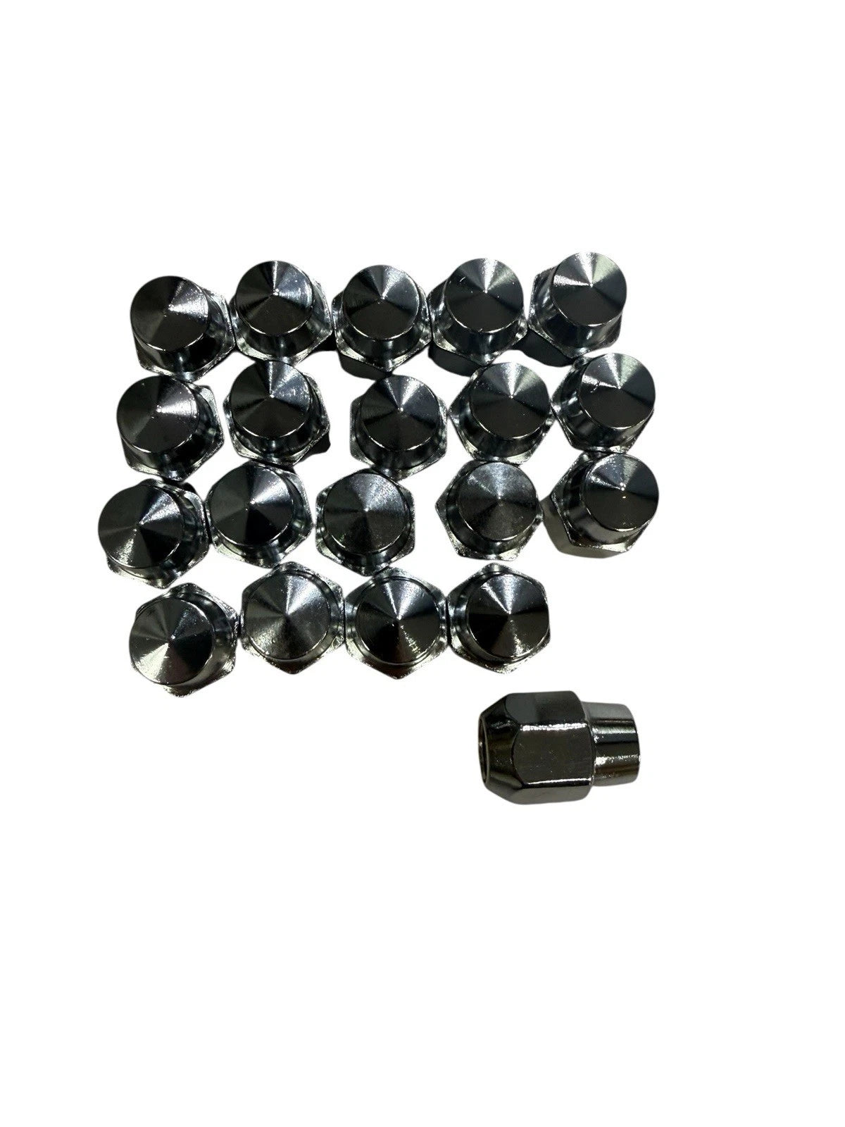 Lug Nut Set of 20 Chrome Steel Concours Correct for Ford Mustang (1965–1967)
