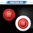 Engine Start Stop Button Cover Ring Kit for Toyota Highlander (2020–2022) Red