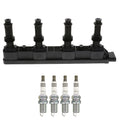 Set of 4 Bosch Ignition Coils & NGK Ruthenium HX Spark Plugs for Encore Cruze (2013–2019)