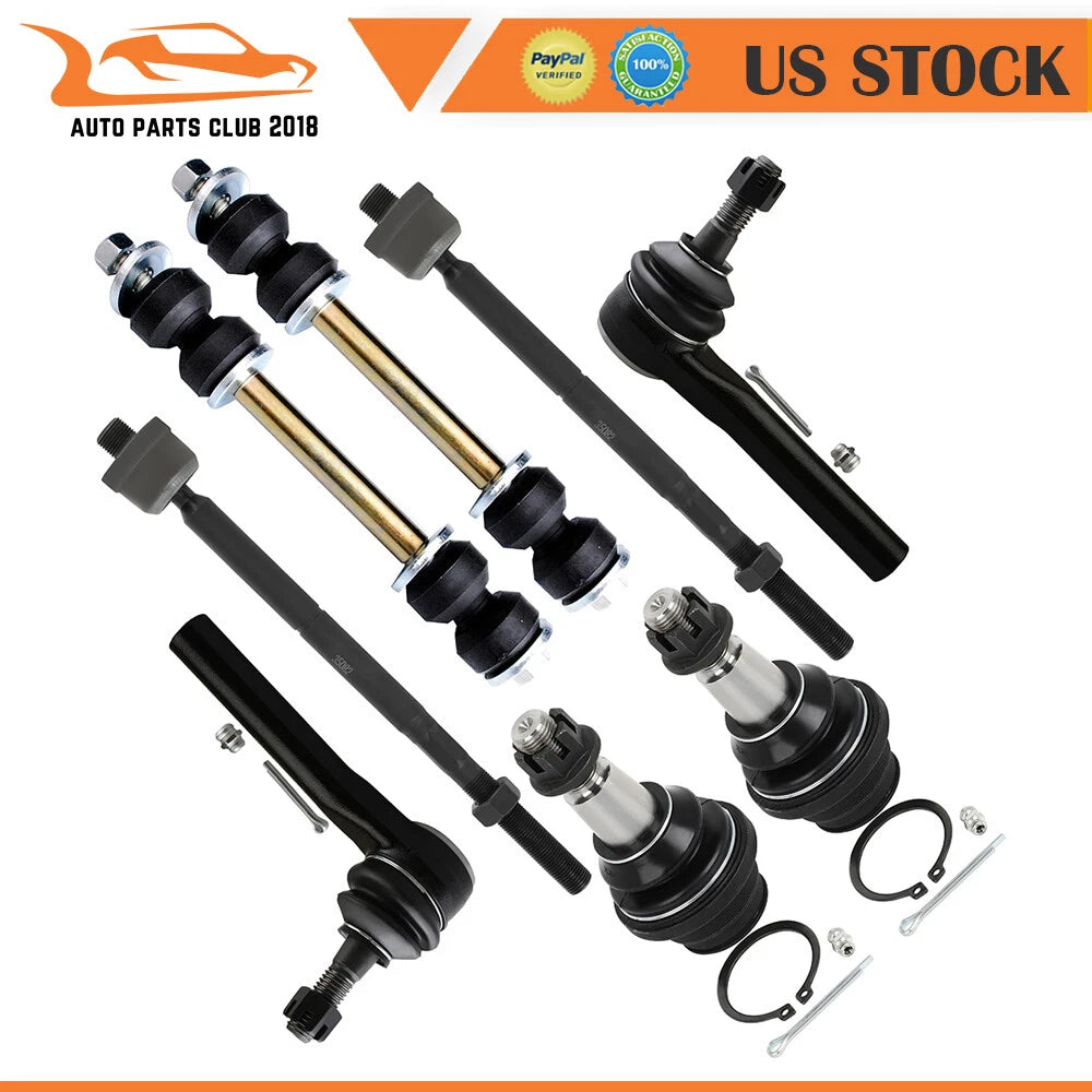 Set of 8 Front Lower Ball Joints and Sway Bar Tie Rod for GMC Sierra 1500 (2014–2018)