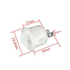 5x Mini-Round White 2-Pin Terminal SPST ON-OFF Rocker Switch 20mm 12V