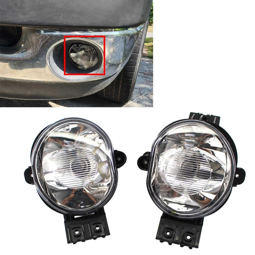 2X Front Fog Light Lamps Clear Lens LH+RH for Dodge Ram 1500 2500 3500 (2002–2008)