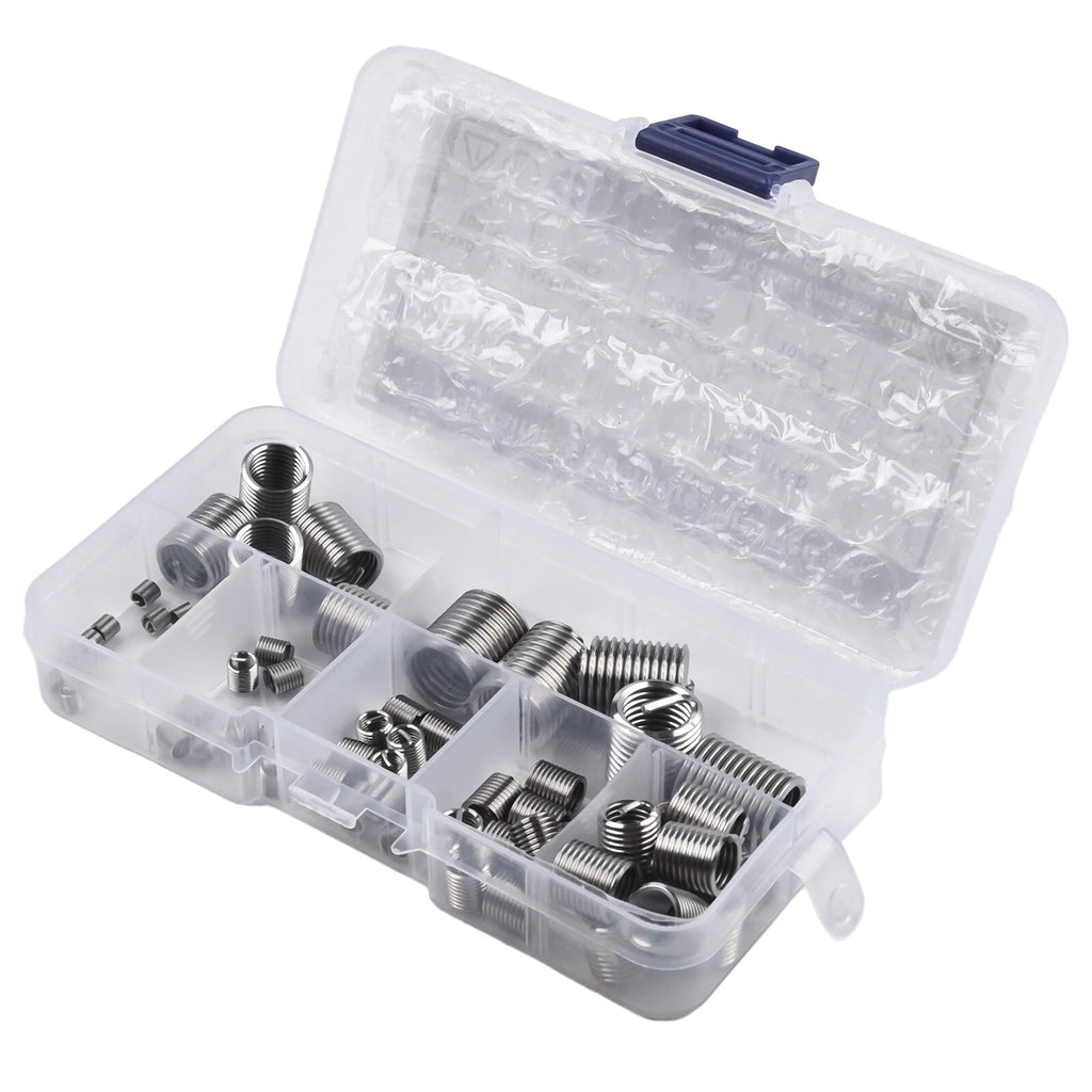 60Pcs Metric Thread Repair Insert Kit M3-M12 for Automotive (Helicoil)