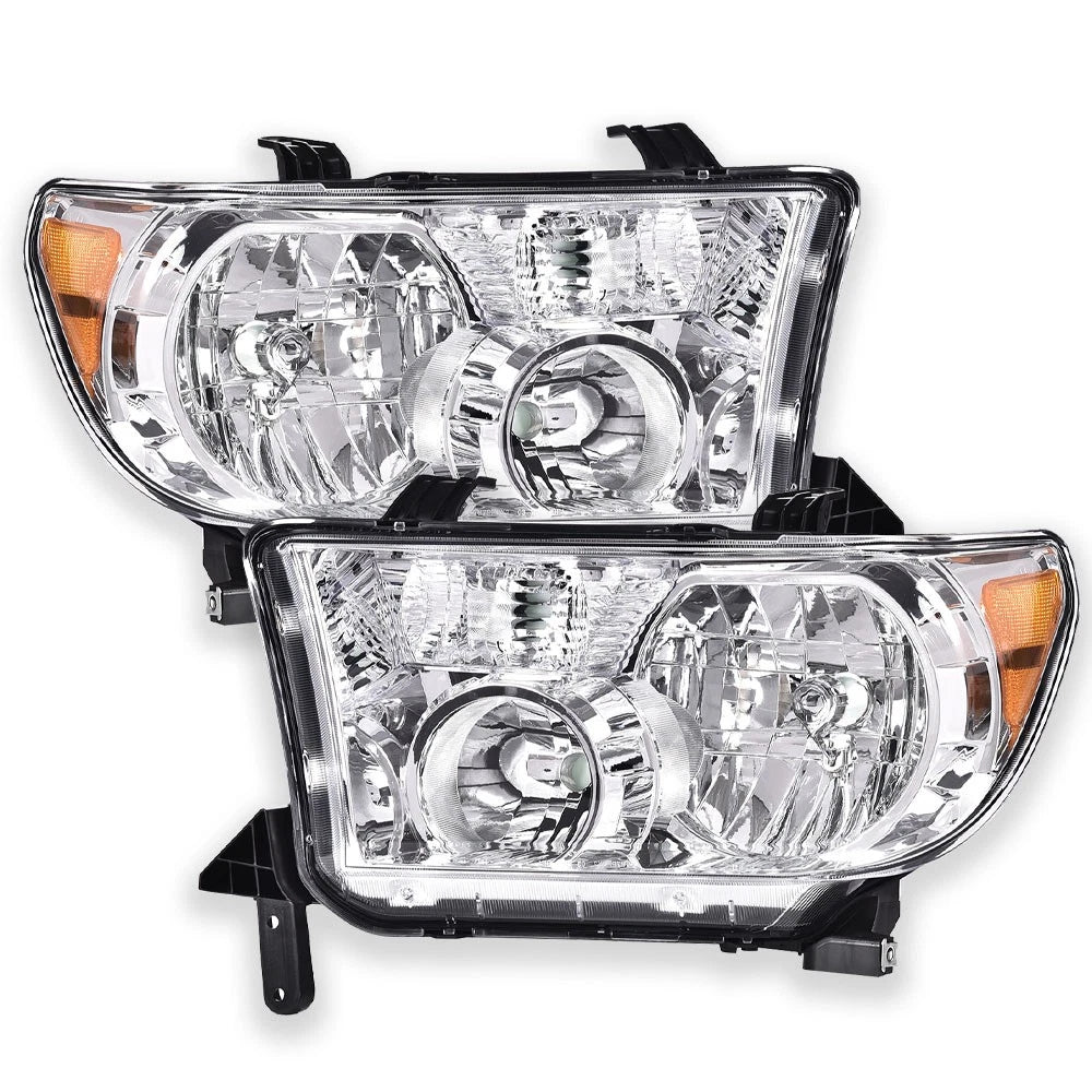 Set of 2 Headlights for Toyota Tundra, Sequoia (2007–2017)