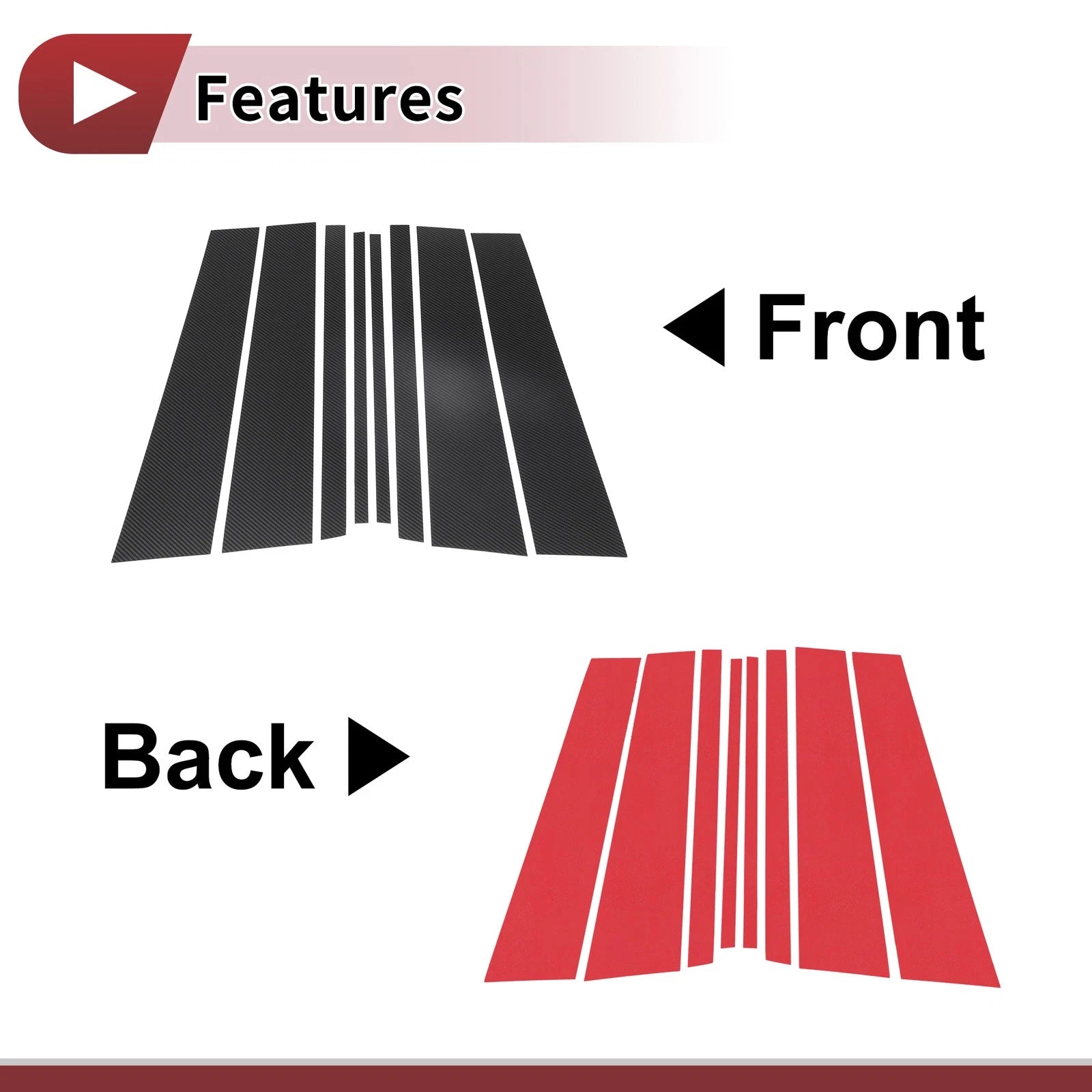 Set of 4 Door Pillar Window Trim for Lexus GX 400/GX 460 (2010–2023)