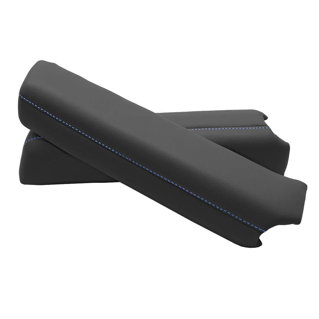 Leather Door Panel Armrest for Ford F150 Lariat (2015–2020) Blue Stitch
