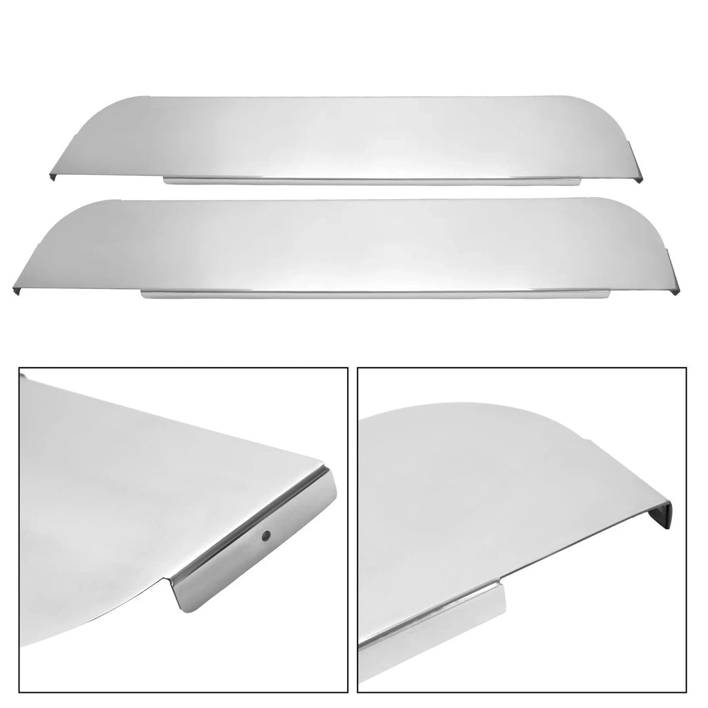 2X 5" Chop Top Door Trim for Kenworth T600 T660 T800 W900 (Stainless Steel)