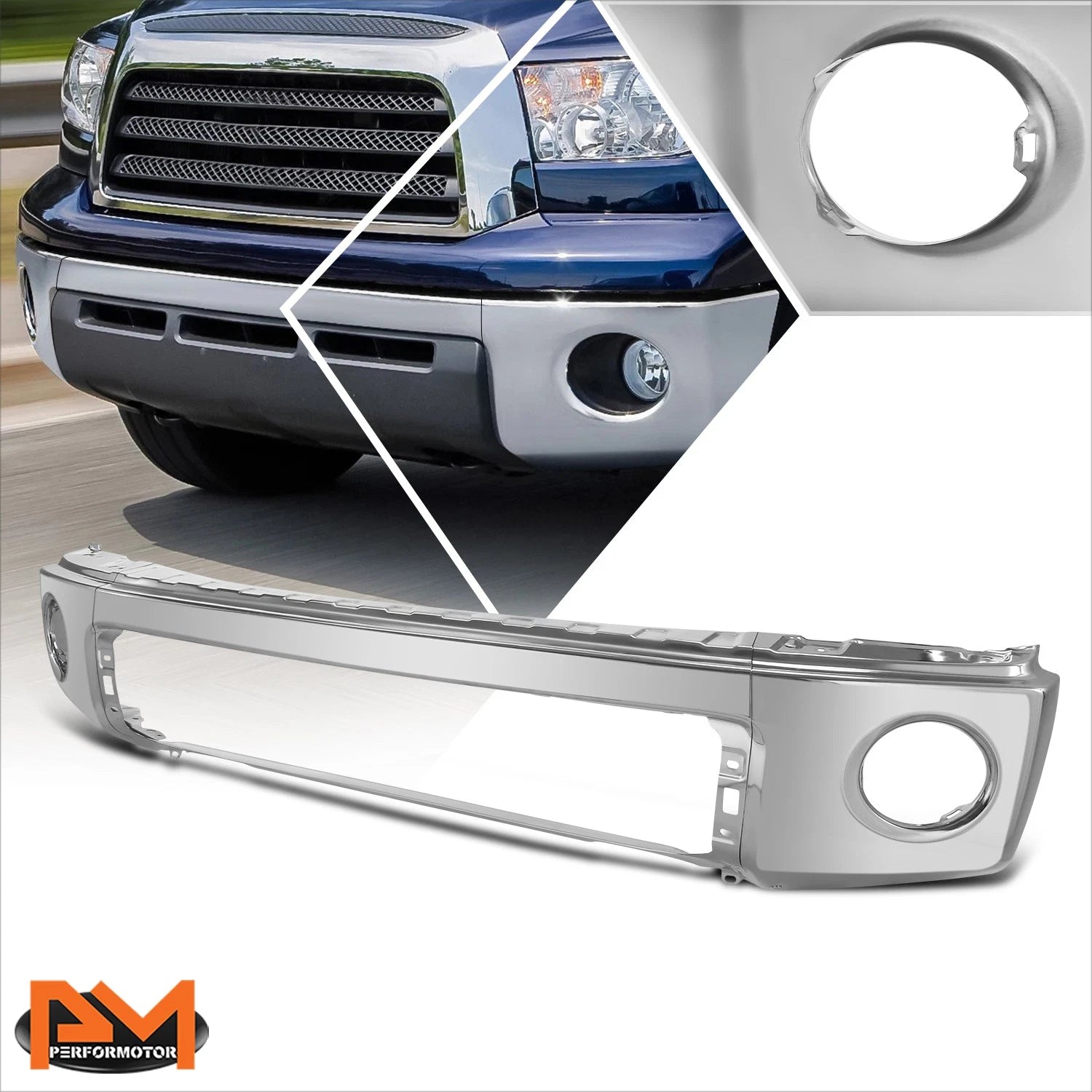 Steel Front Bumper Face Bar for Toyota Tundra (2007–2013) Chrome