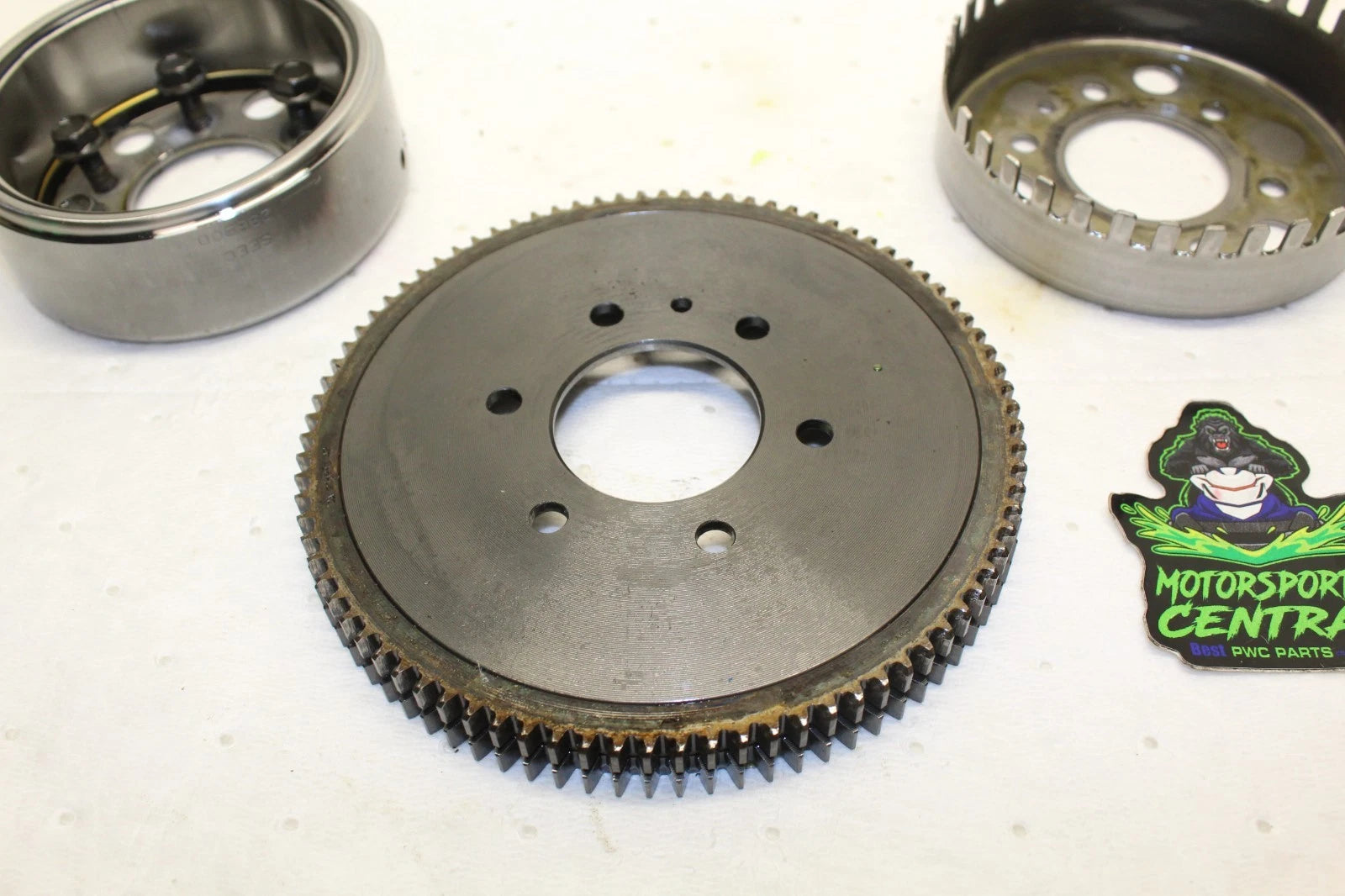 Double Starter Ring Gear Flywheel Magneto for Seadoo 215 230 255 260 (87/86T)