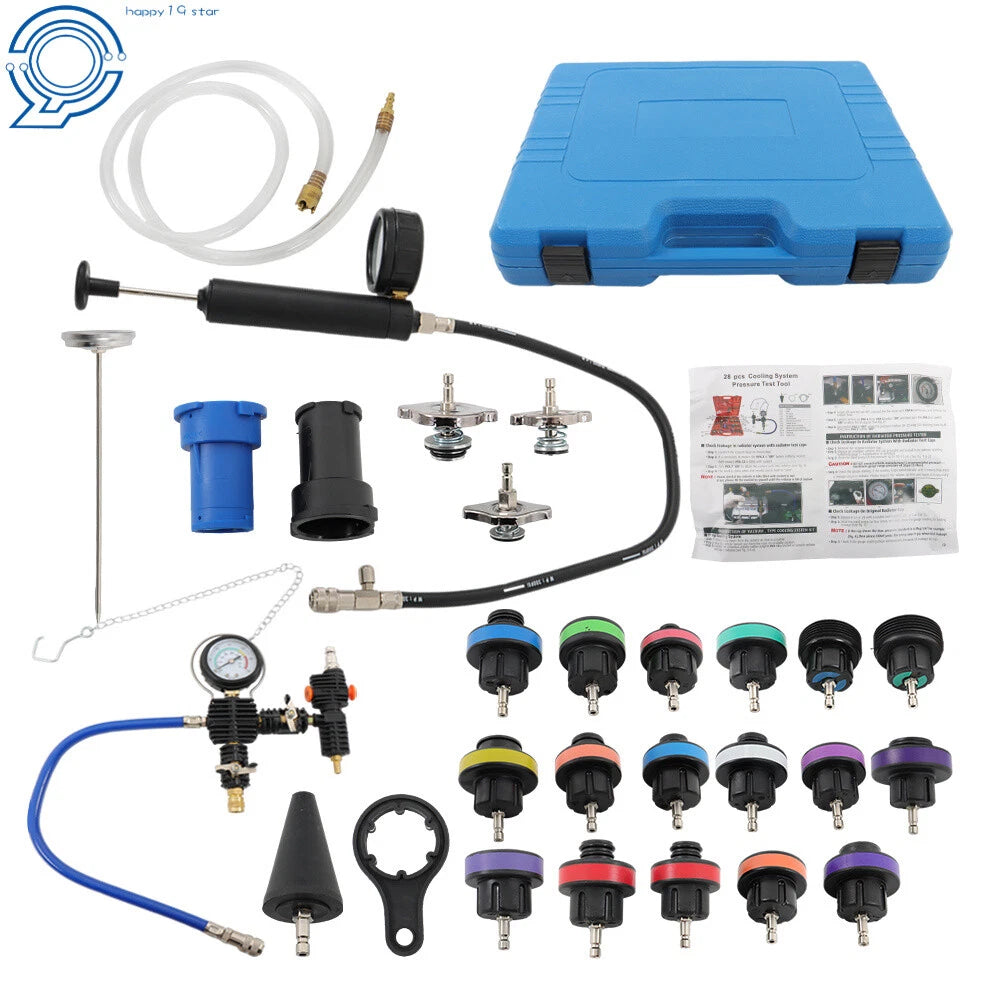 28pcs Radiator Pressure Tester & Vacuum Cooling System Tool Kit