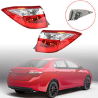 Set of 2 Red Tail Lights for Toyota Corolla (2014–2016)