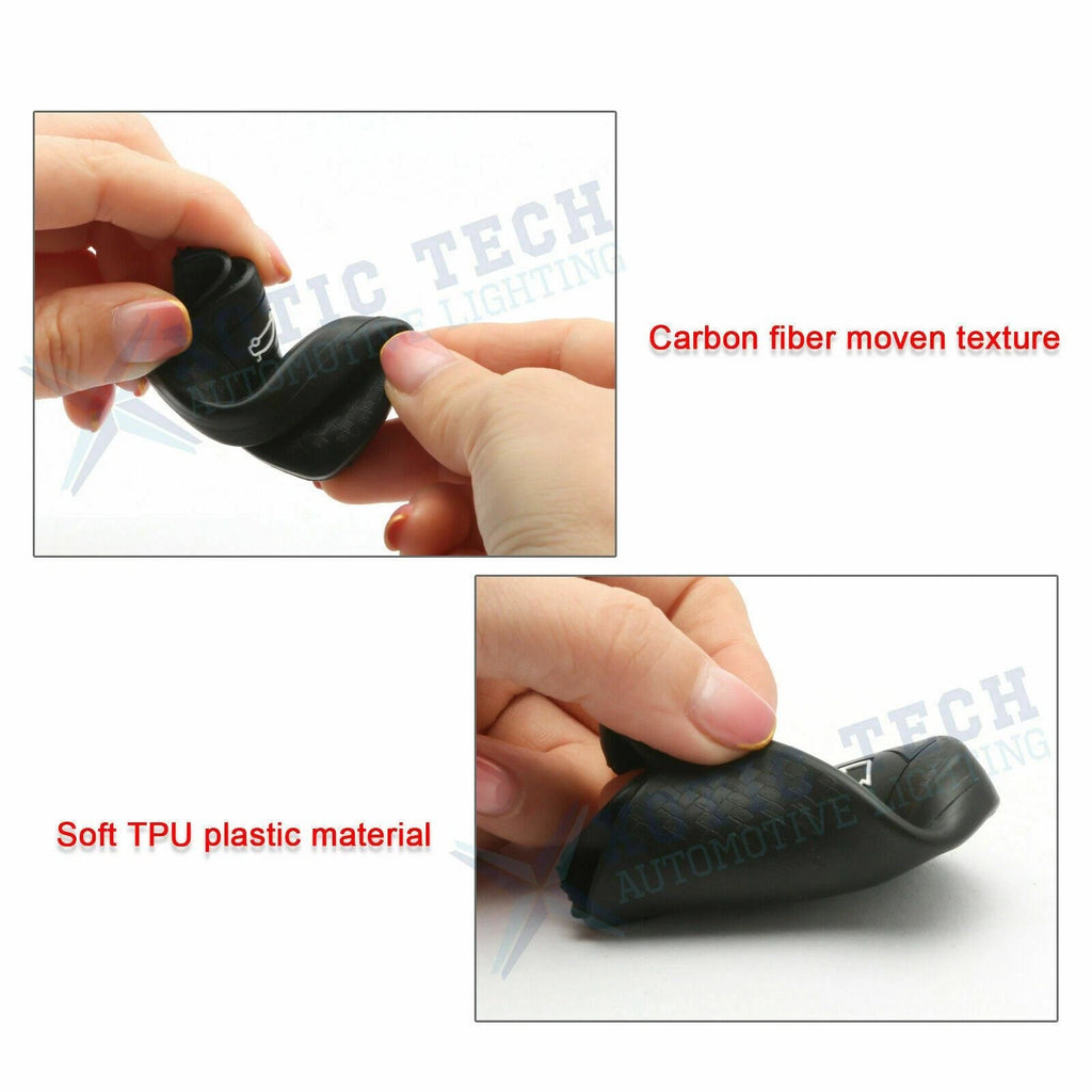 Carbon Fiber Pattern Silicone Key Fob Cover for BMW First Gen (2011-2013)