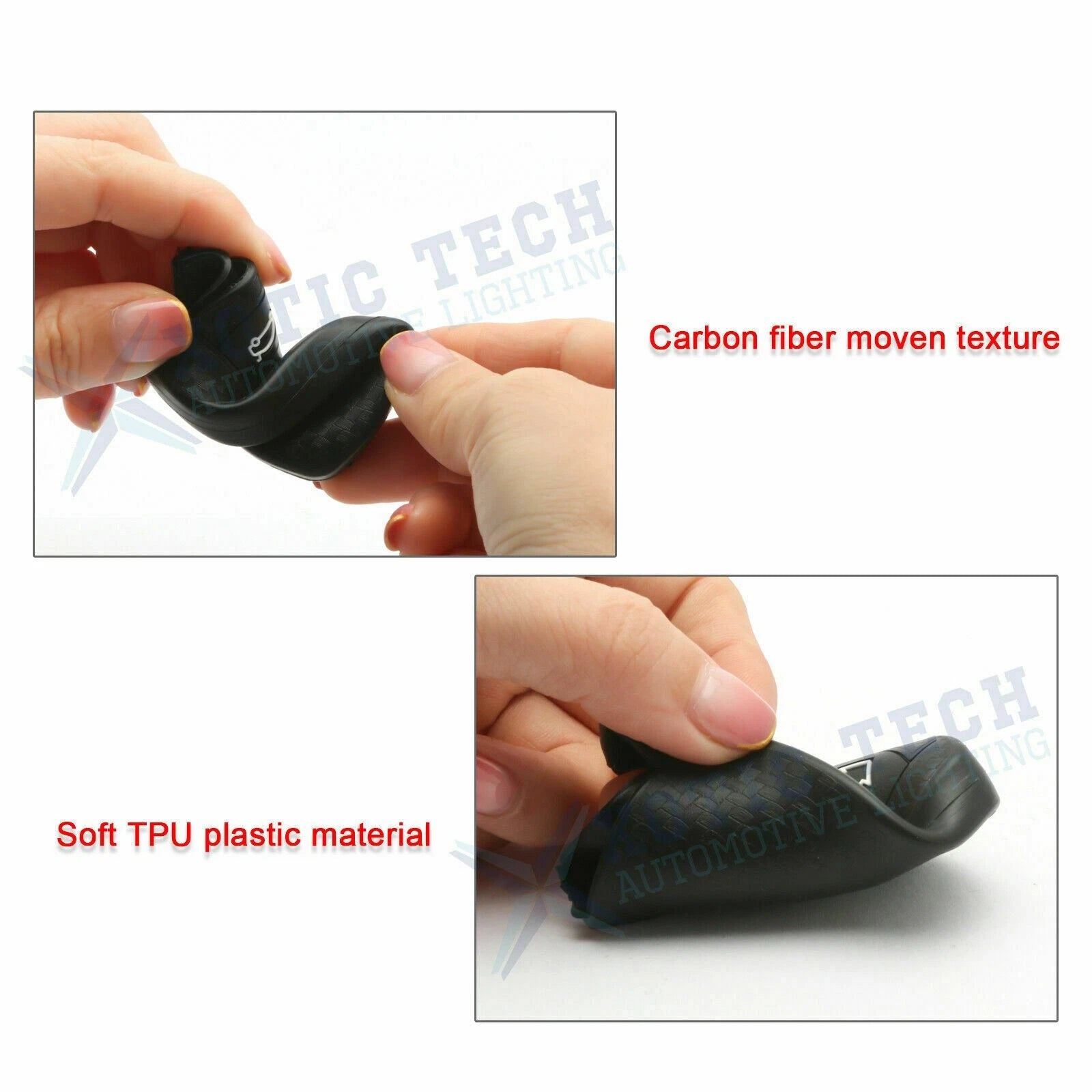 Carbon Fiber Pattern Silicone Key Fob Cover for BMW First Gen (2011-2013)