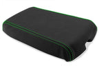 Leather Console Lid Armrest Cover for Chevrolet Camaro (1982–1992) Green Stitch
