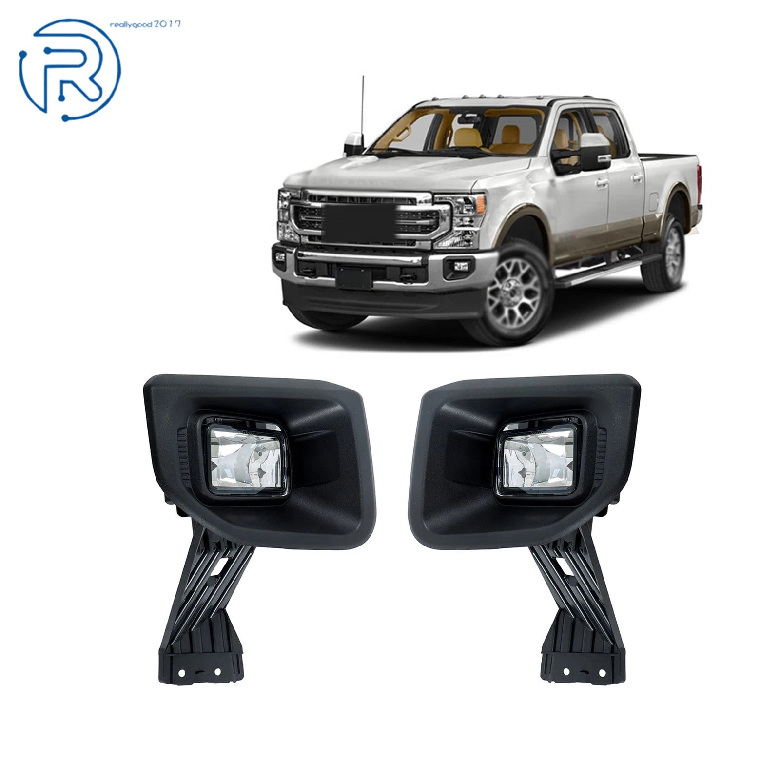 Fog Light Lamp Set for Ford F250 SuperDuty (2020–2022) Halogen Right & Left