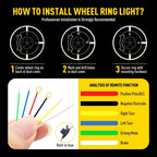 17.5" RGB Wheel Ring Lights for Truck Car (Bluetooth APP)