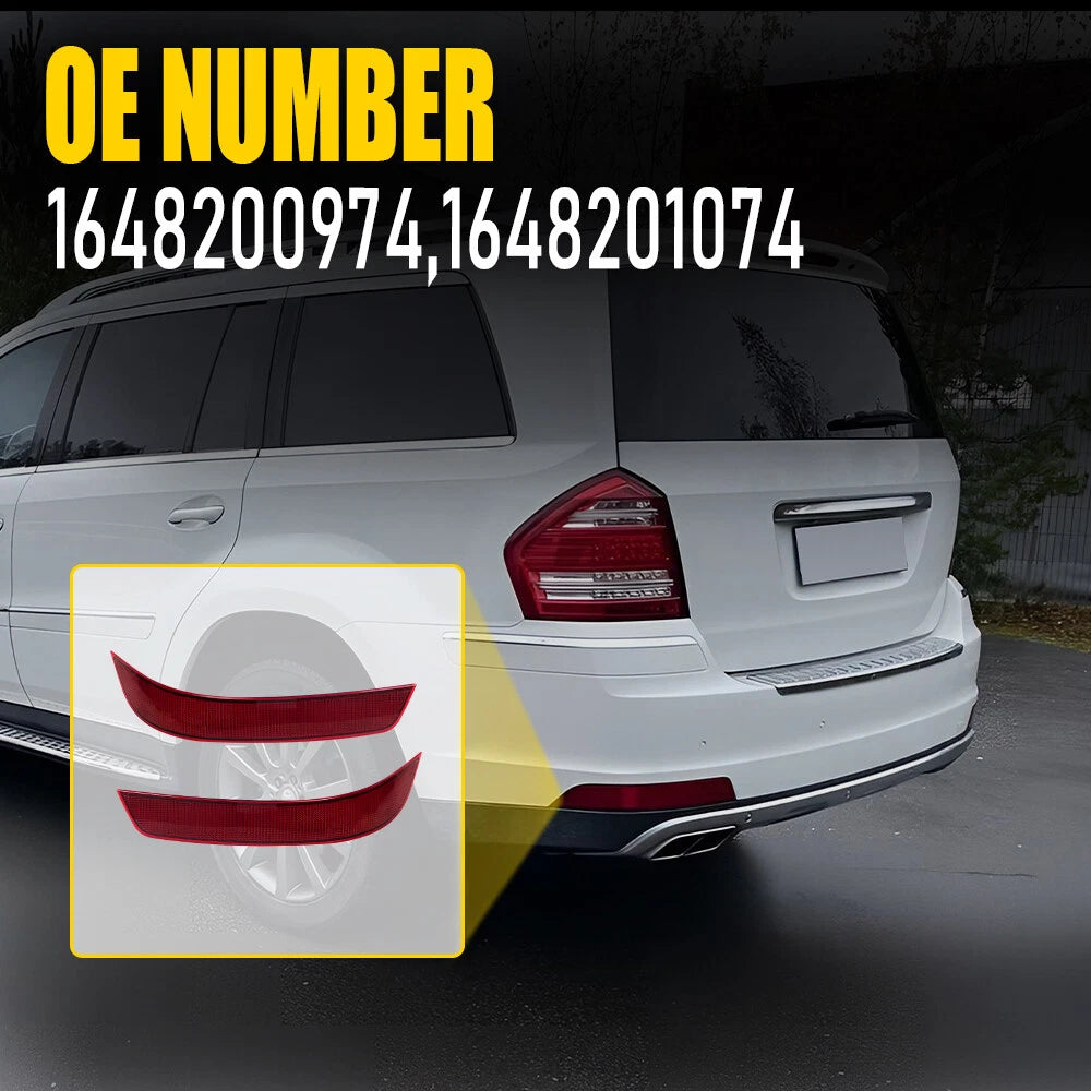 2X Rear Bumper Reflector Lights for Mercedes-Benz GL450 (2010–2012)