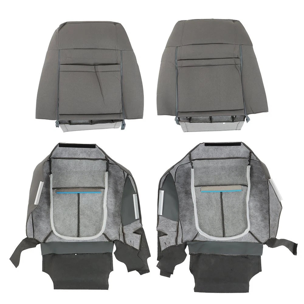 Set of 2 Cloth Replacement Seat Covers for Ford F150 (2011–2014) Steel Gray