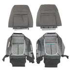 Set of 2 Cloth Replacement Seat Covers for Ford F150 (2011–2014) Steel Gray