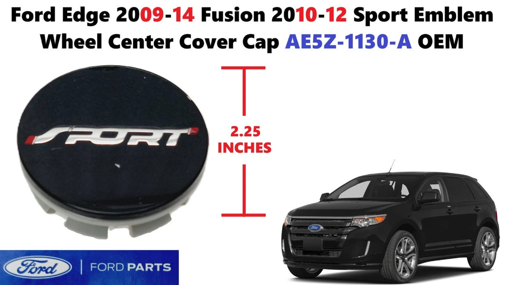 Set of 4 Wheel Center Cover Caps for Ford Edge Fusion (2009–2014) AE5Z-1130-A