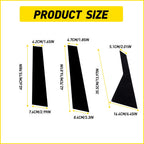 Set of 6 Black Glossy Pillar Post Door Trim Covers for Genesis G80 (2015–2022)