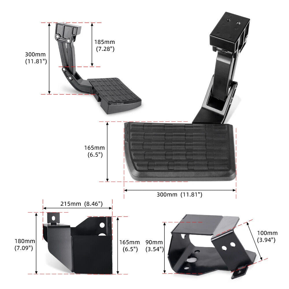 Retractable Rear Tailgate Bed Side Step for Dodge Ram 1500 2500 3500
