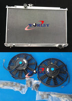 Aluminum Radiator & Fans for Toyota Mark 2 Chaser JZX100 1JZ-GTE (1996-2001)