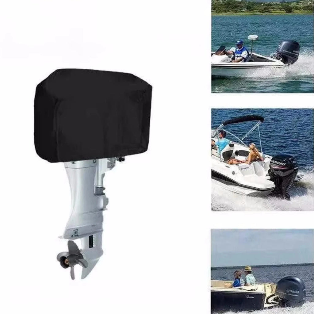 Universal Outboard Motor Cover for 30-60 HP Engines (Black)