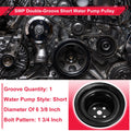 SWP Double-Groove Short Water Pump Pulley for Chevy Big Block 396 427 454 (1965–1986)