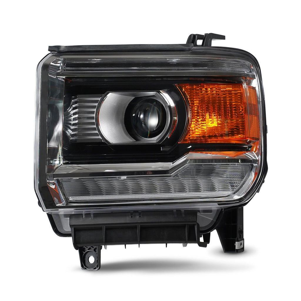 HID Headlight for GMC Sierra 2500 (2016–2019) w/ LED DRL Projector