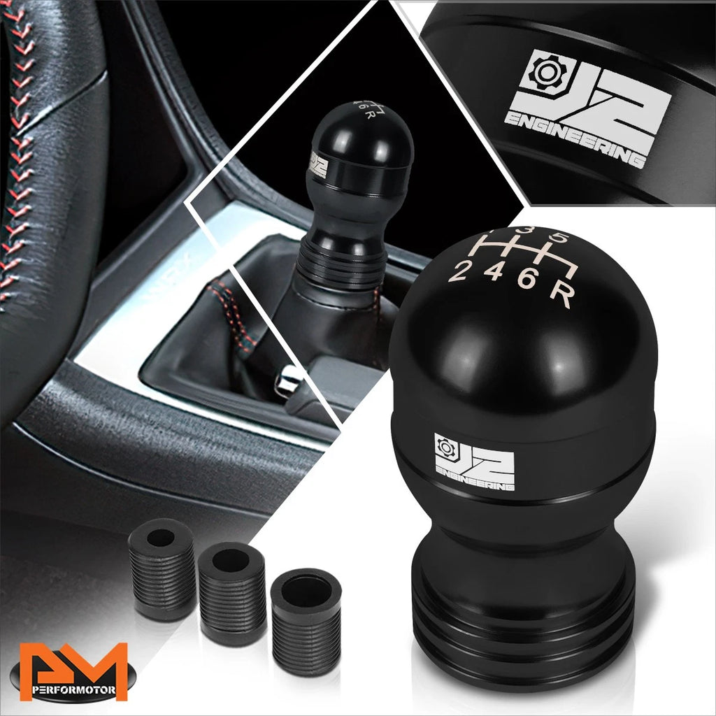 J2 Teardrop Shape Aluminum 6-Speed Manual Shift Knob for Universal Fit (2000–2023)