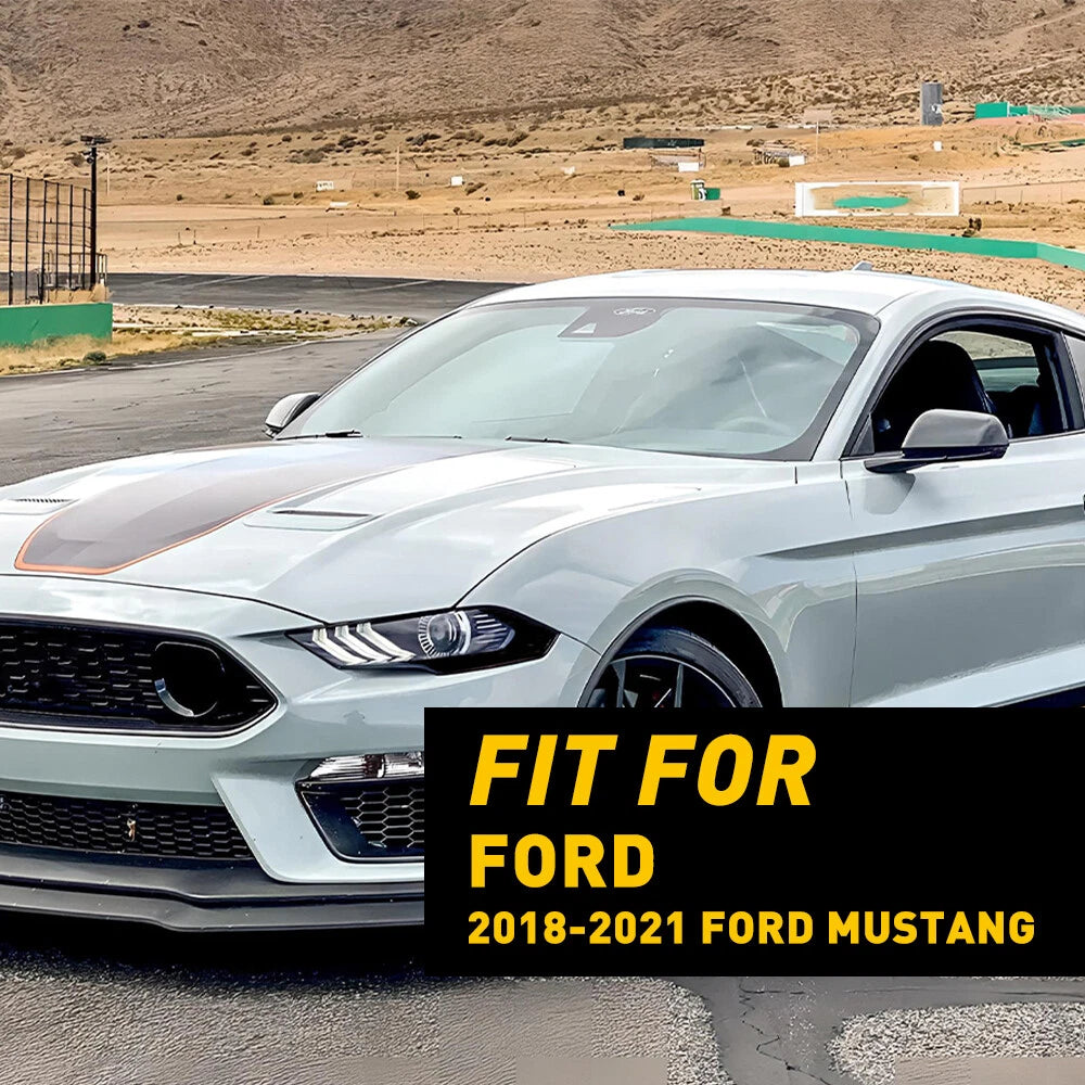 Smoked Blackout Vinyl Overlay Tint for Mustang (2018–2023)