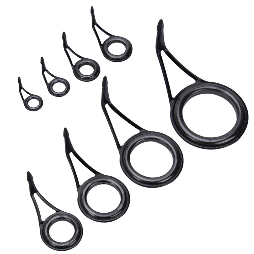 Set of 8 Fishing Rod Repair Kit Line Guides Eyes for
