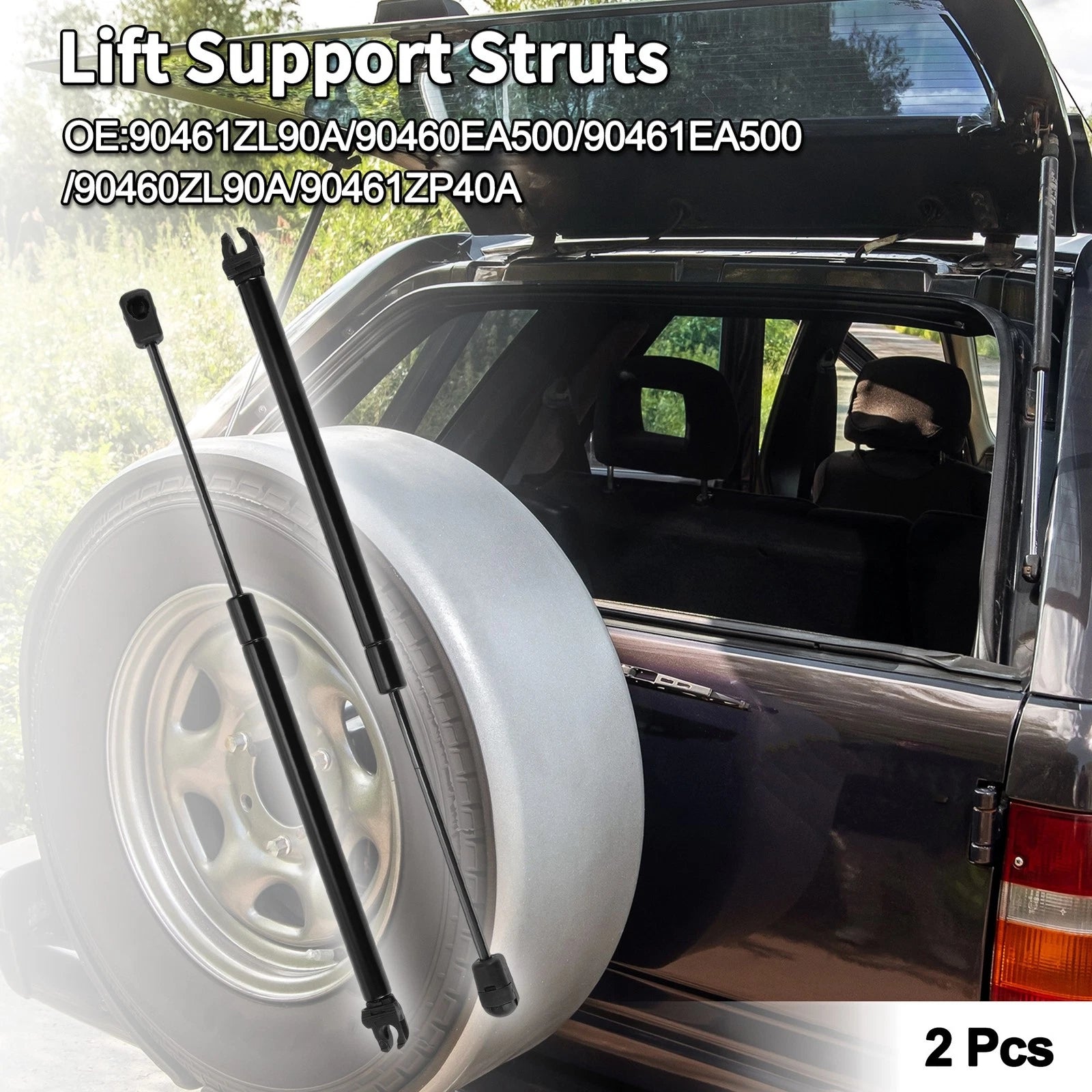 Rear Window Glass Lift Supports Struts for Nissan Pathfinder R51 (2005–2012)
