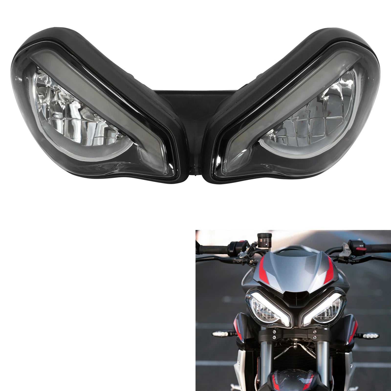 Front Headlight Lamp Assembly for Triumph Street Triple 765R/RS (2020–2022)