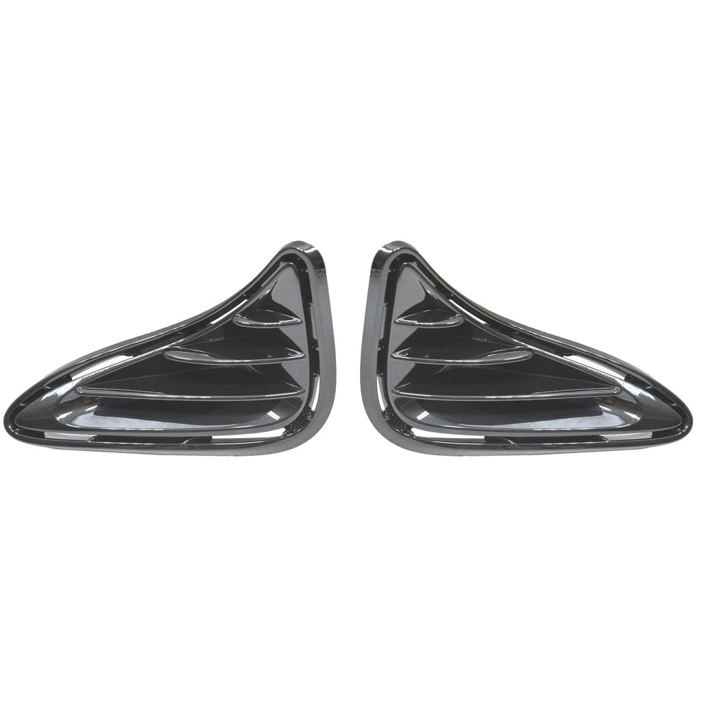 Black Gloss Driver/Passenger Side Rear Set 2-Pieces Daytime Running Light Covers