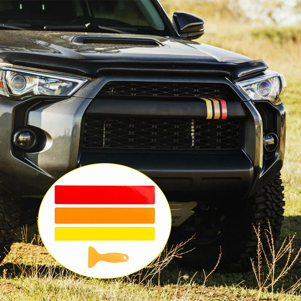 Tri-color grille sticker for Toyota Tacoma (2016–2020)
