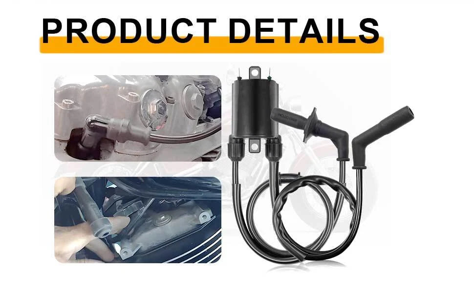 2X Ignition Coil with Spark Plug Cap for Honda Shadow Sabre 1100 (2000–2007)