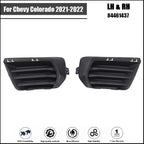 Set of 2 Front Fog Light Covers for Chevy Colorado (2021–2022) Black