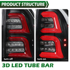 Red LED Tube Tail Lights for Toyota Tacoma (2005–2015)