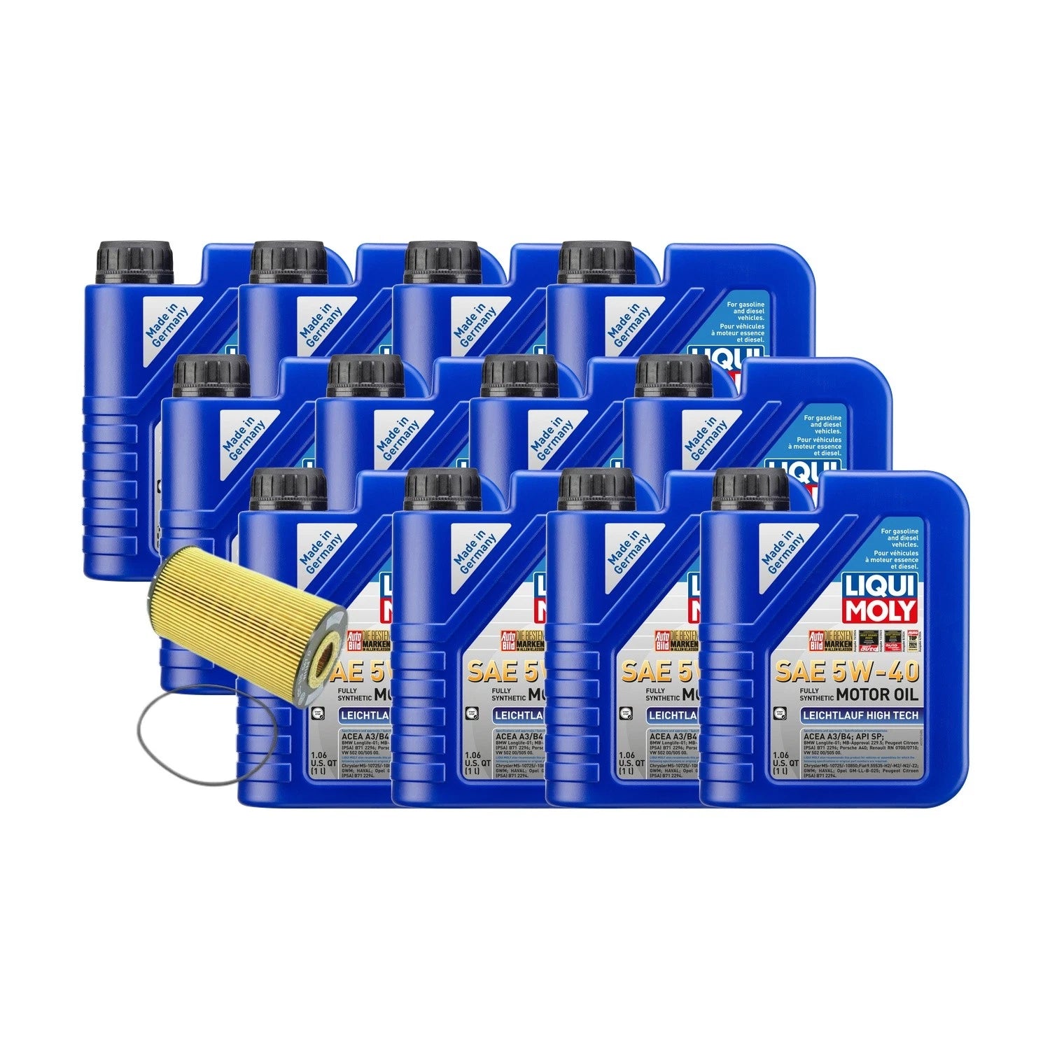 Oil Change Kit 12L Liqui Moly 5W40 for Audi W12 6.3L (2001–2010)